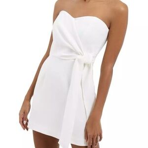 French Connection white mini dress with bow